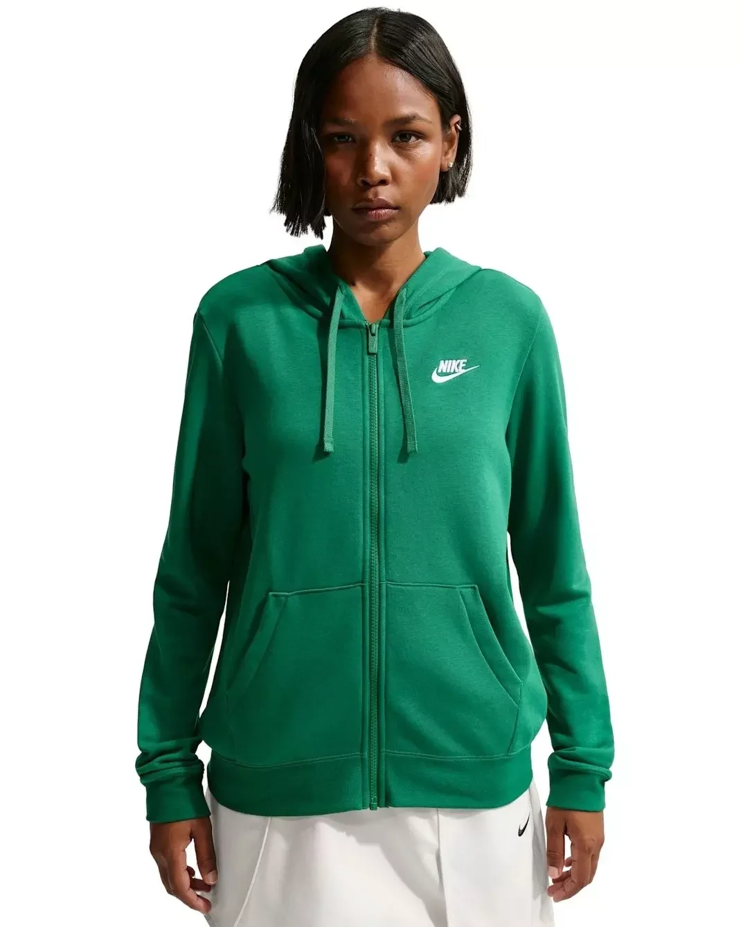 Women's Sportswear Club Fleece Full-Zip Jacket -Green - 1