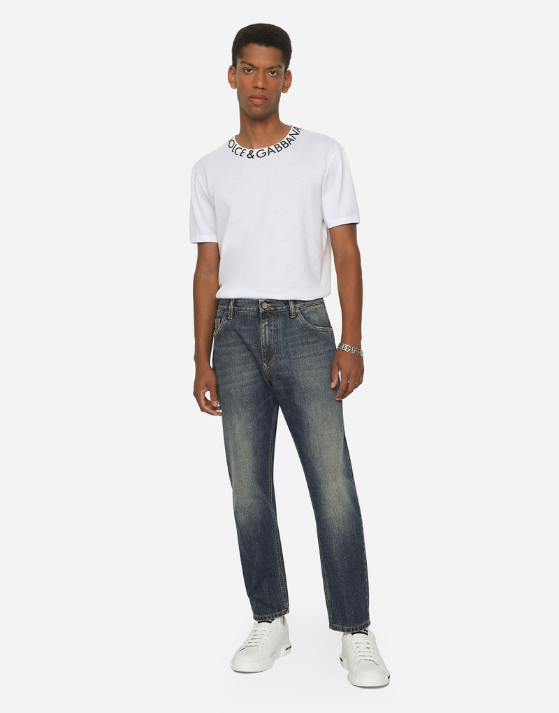 Dolce & Gabbana Light blue wash loose stretch jeans outlook