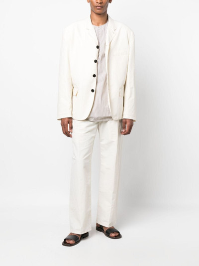 Lemaire notched-lapel single-breasted jacket outlook