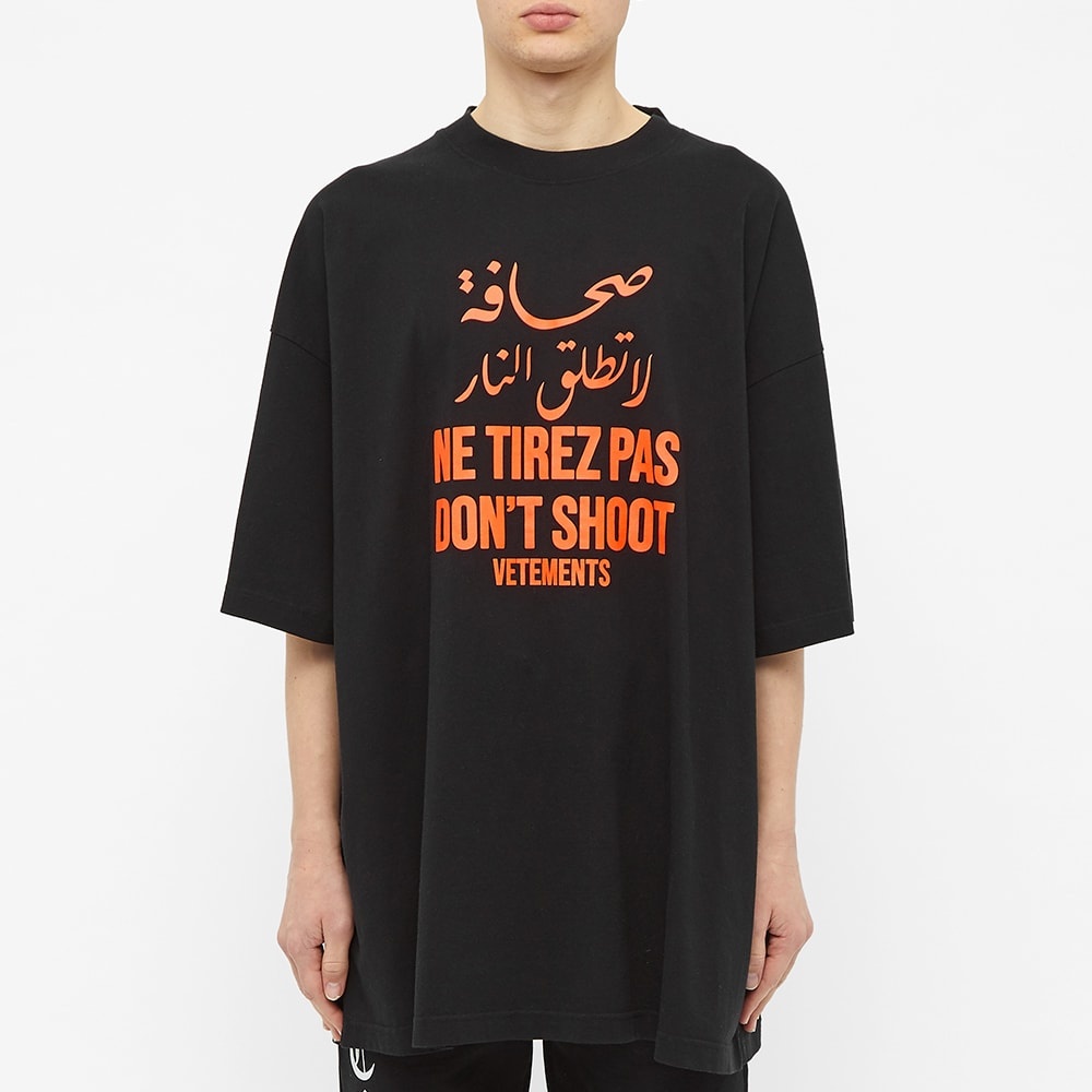 VETEMENTS Don't Shoot Tee - 4