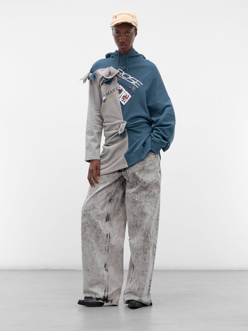 Martine Rose Asymmetric Deconstructed Two-Tone Hoodie outlook