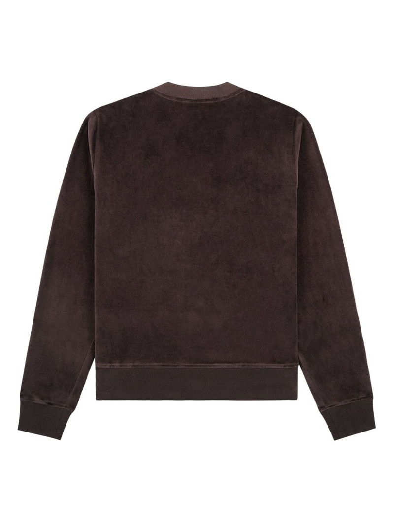 Sporty & Rich Crown cotton velour sweatshirt outlook