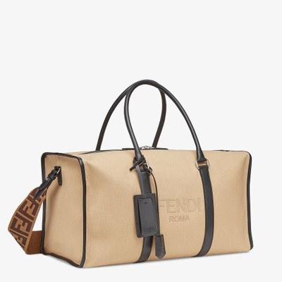 FENDI Large beige canvas bag outlook