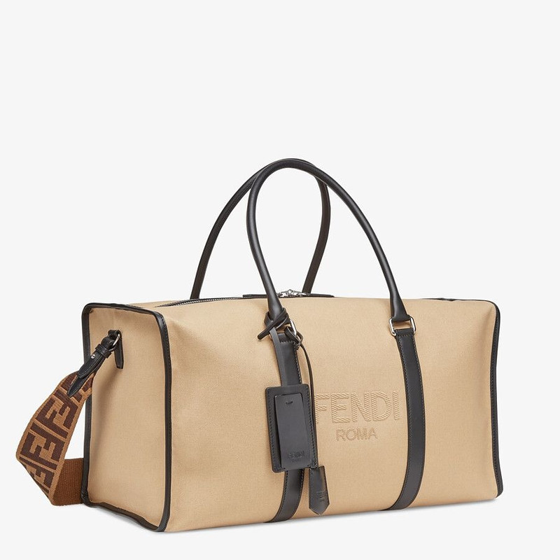FENDI Large beige canvas bag outlook