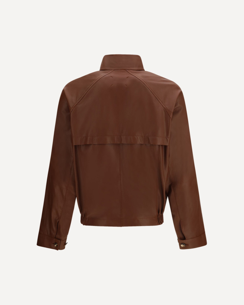 Brunello Cucinelli Leather bomber Jacket outlook