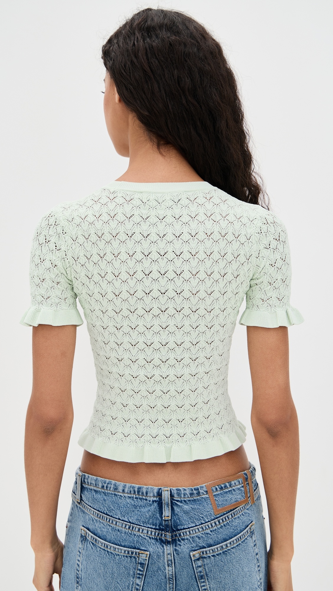 Rue Fine Gauge Knit Short Sleeve Sweater - 2