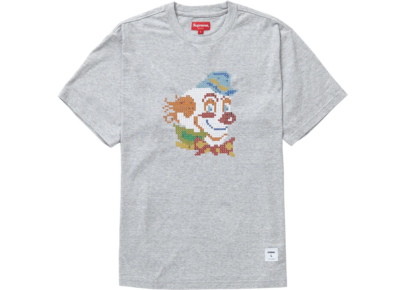 Supreme Clown Sequin S/S Top Heather Grey - 1