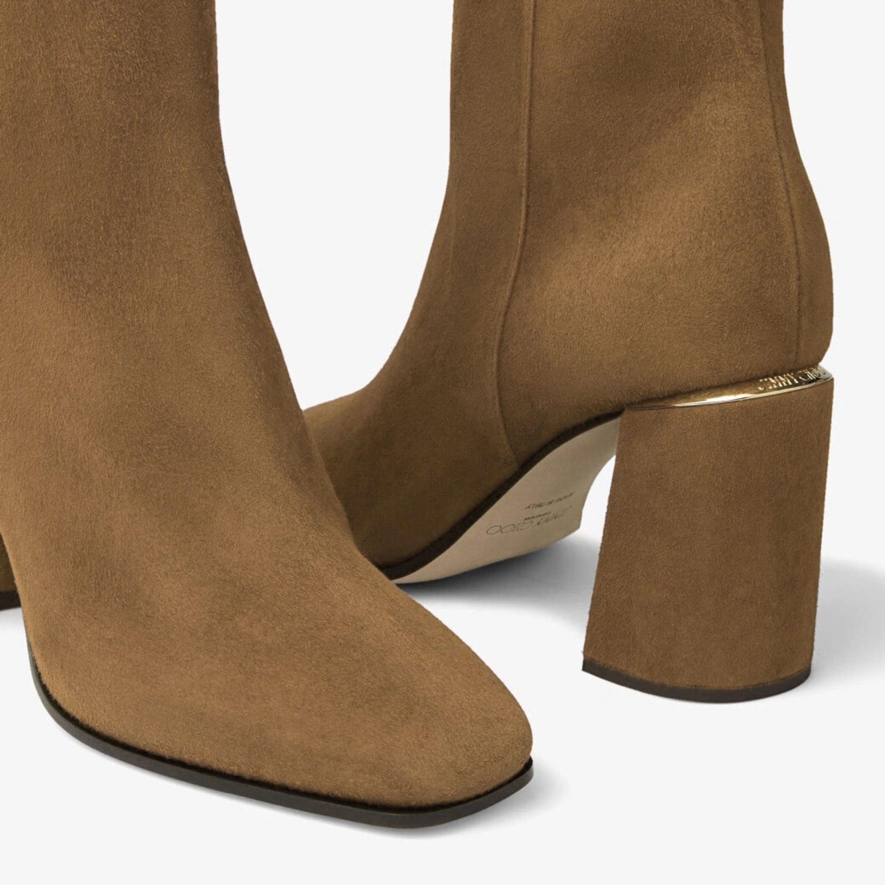 JIMMY CHOO Loren Ankle Boot 85 Caper Green Suede Ankle Boots