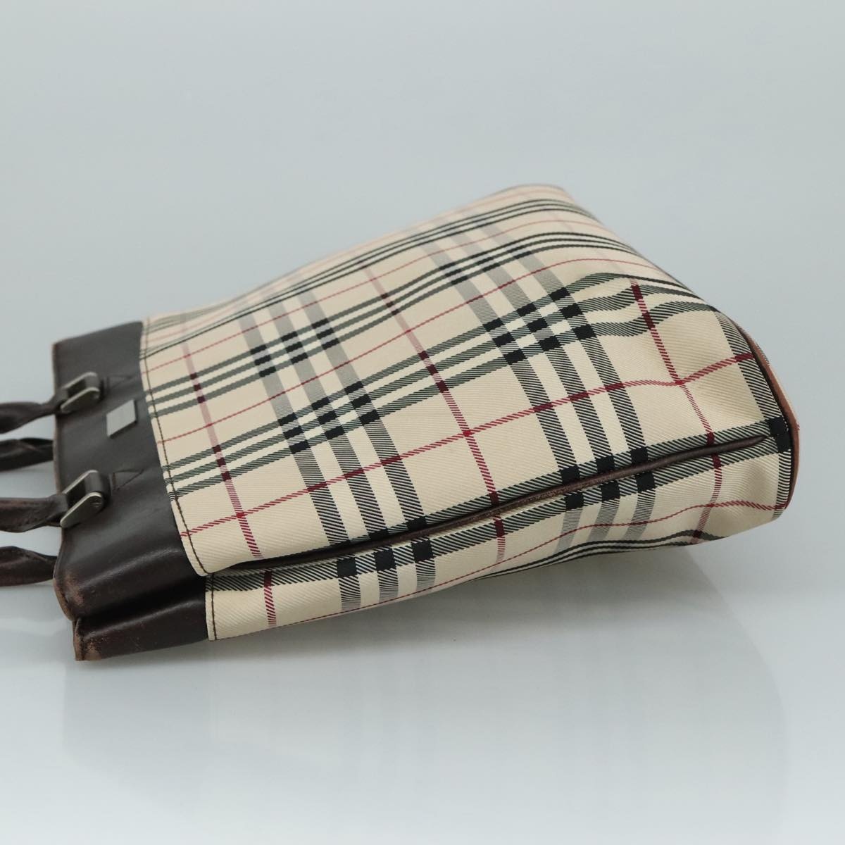 Burberry Nova Check Hand Bag Canvas Beige - 5