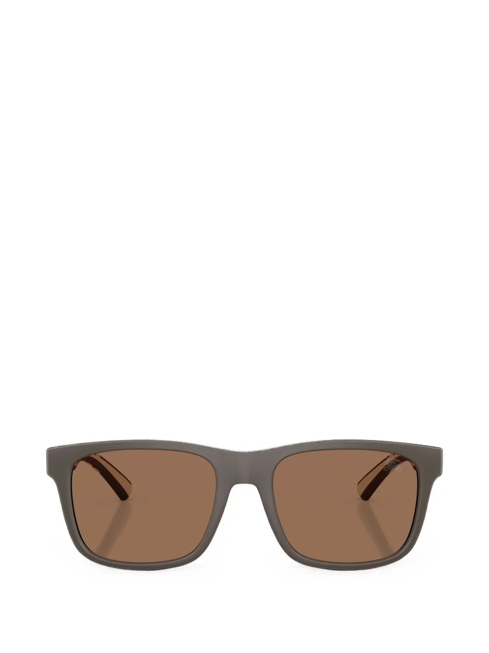 check-temple square-frame sunglasses - 1
