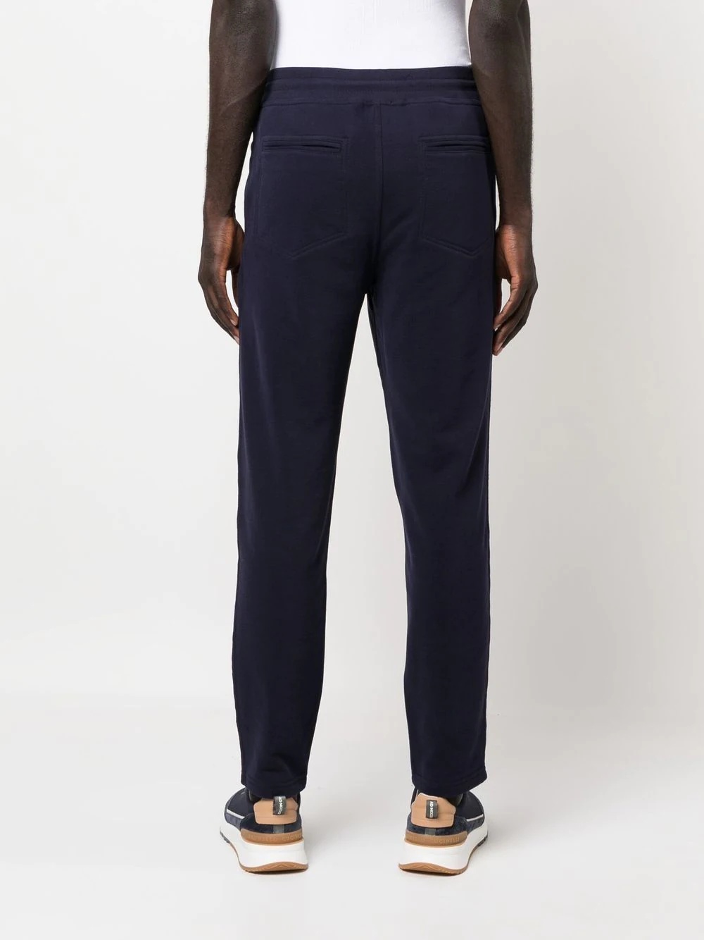 tapered drawstring track pants - 4