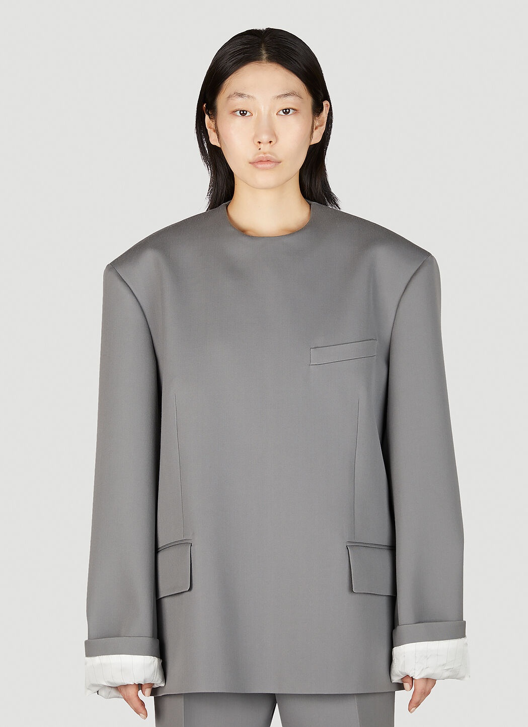 BOTTEGA VENETA コンパクトウールジャケット Bottega Veneta Compact Wool Jacket | lncc | REVERSIBLE