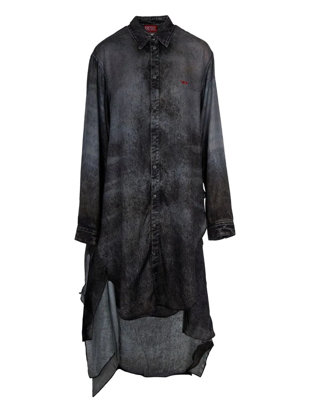 D-Iletta denim-effect wrap dress - 1