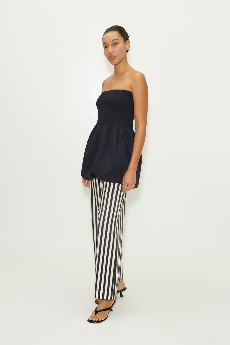 Via Smocked Mini Dress in Black 3