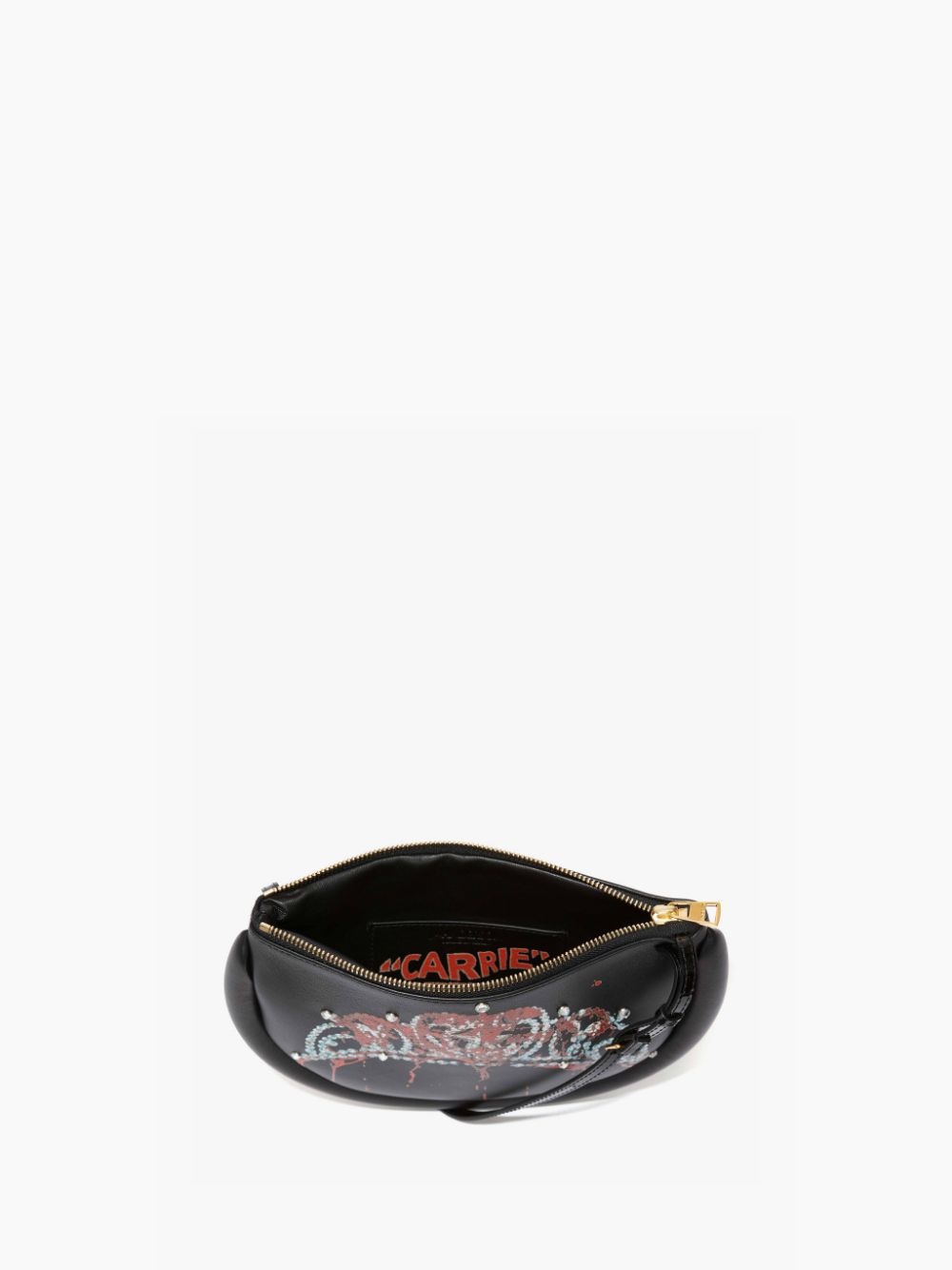 CARRIE BUMPER-MOON LEATHER SHOULDER BAG - 5
