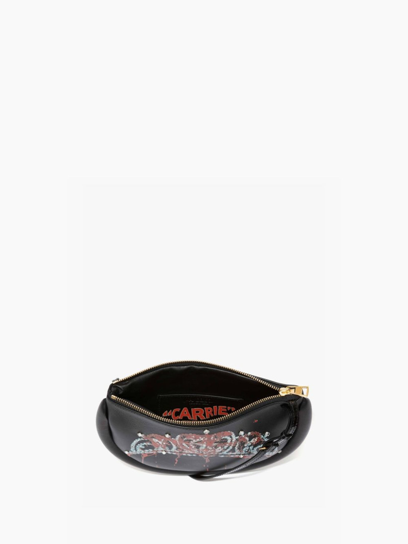 CARRIE BUMPER-MOON LEATHER SHOULDER BAG 5