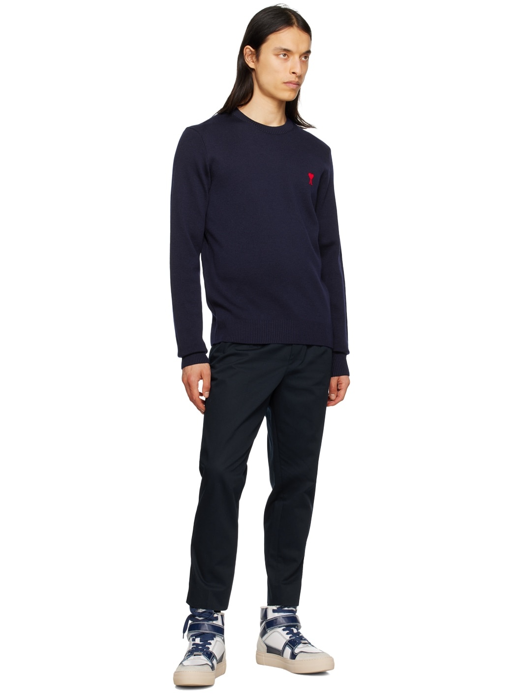 Navy Elasticized Trousers - 4