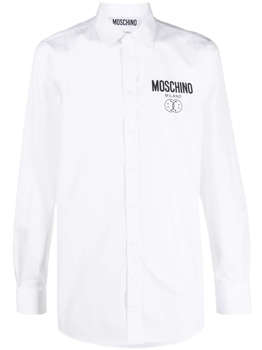 logo-print long-sleeve shirt - 1