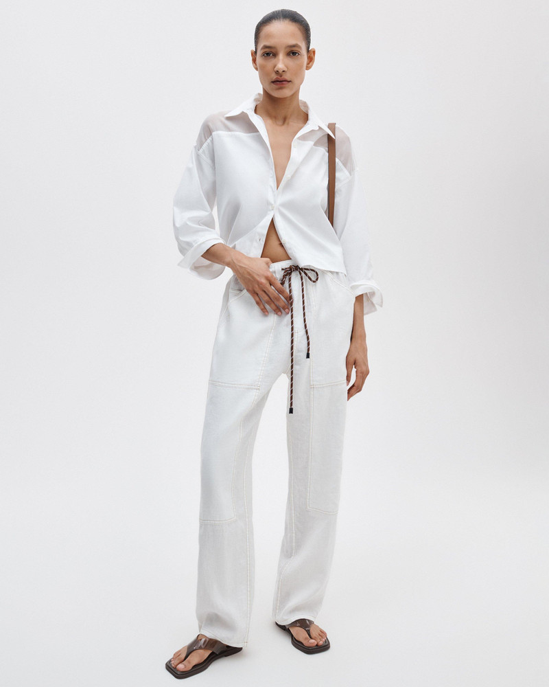 rag & bone Elly Poplin-Organza Shirt outlook