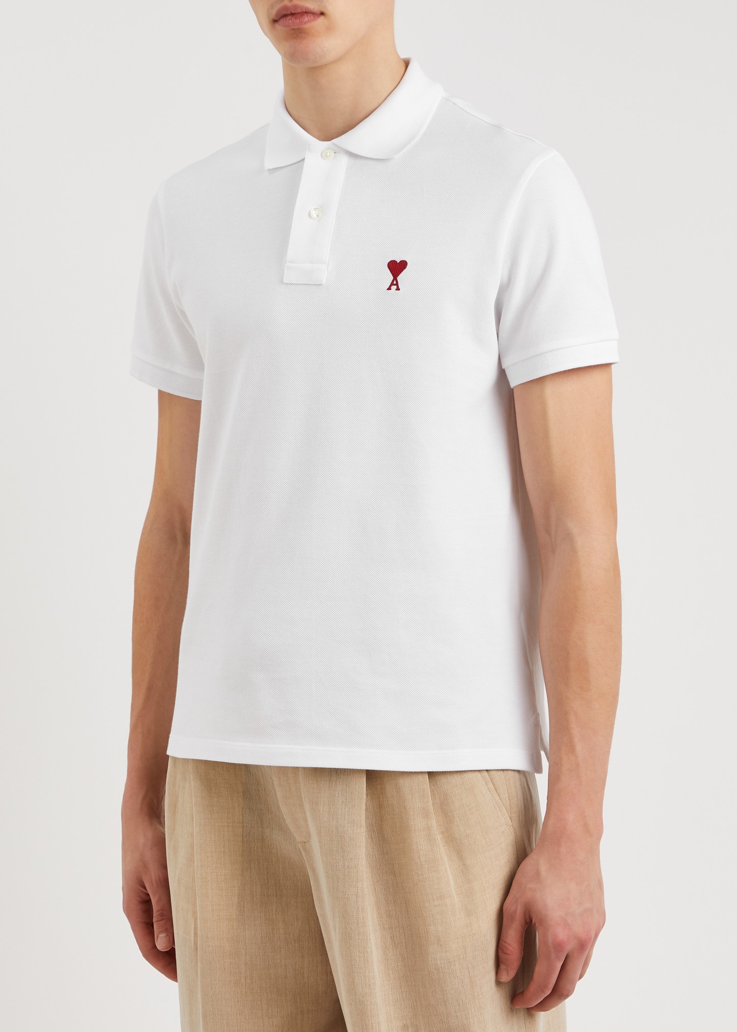Logo-embroidered piqué cotton polo shirt - 2