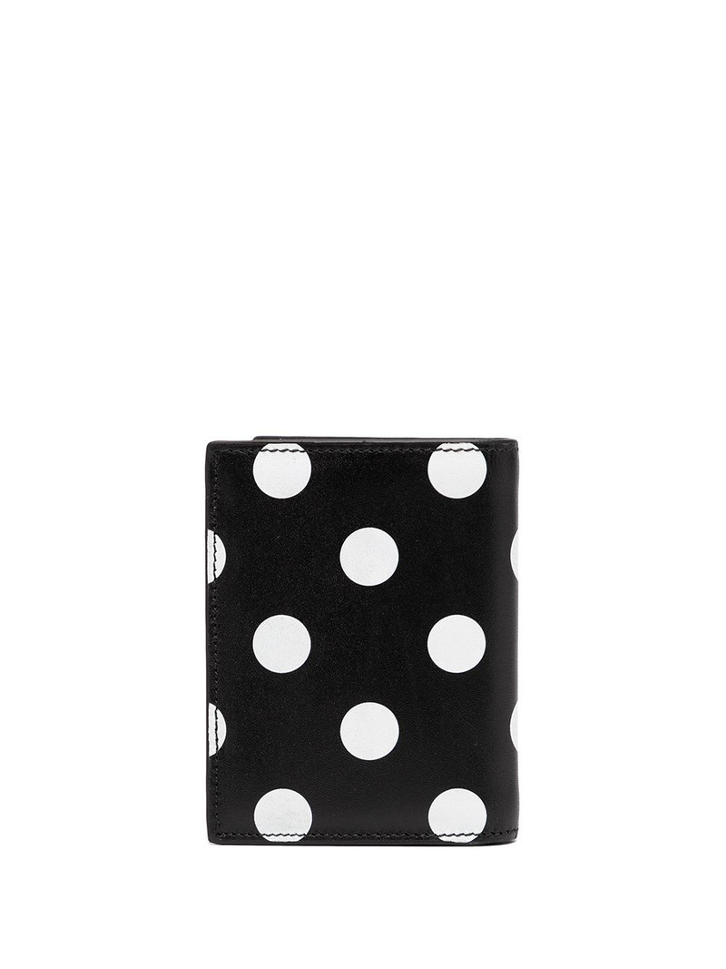 Comme Des Garçons polka dot-print leather cardholder outlook