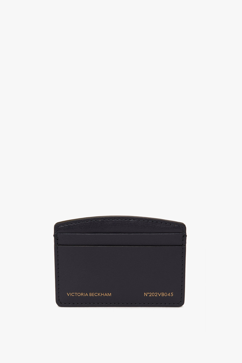Victoria Card Holder In Navy Leather 1