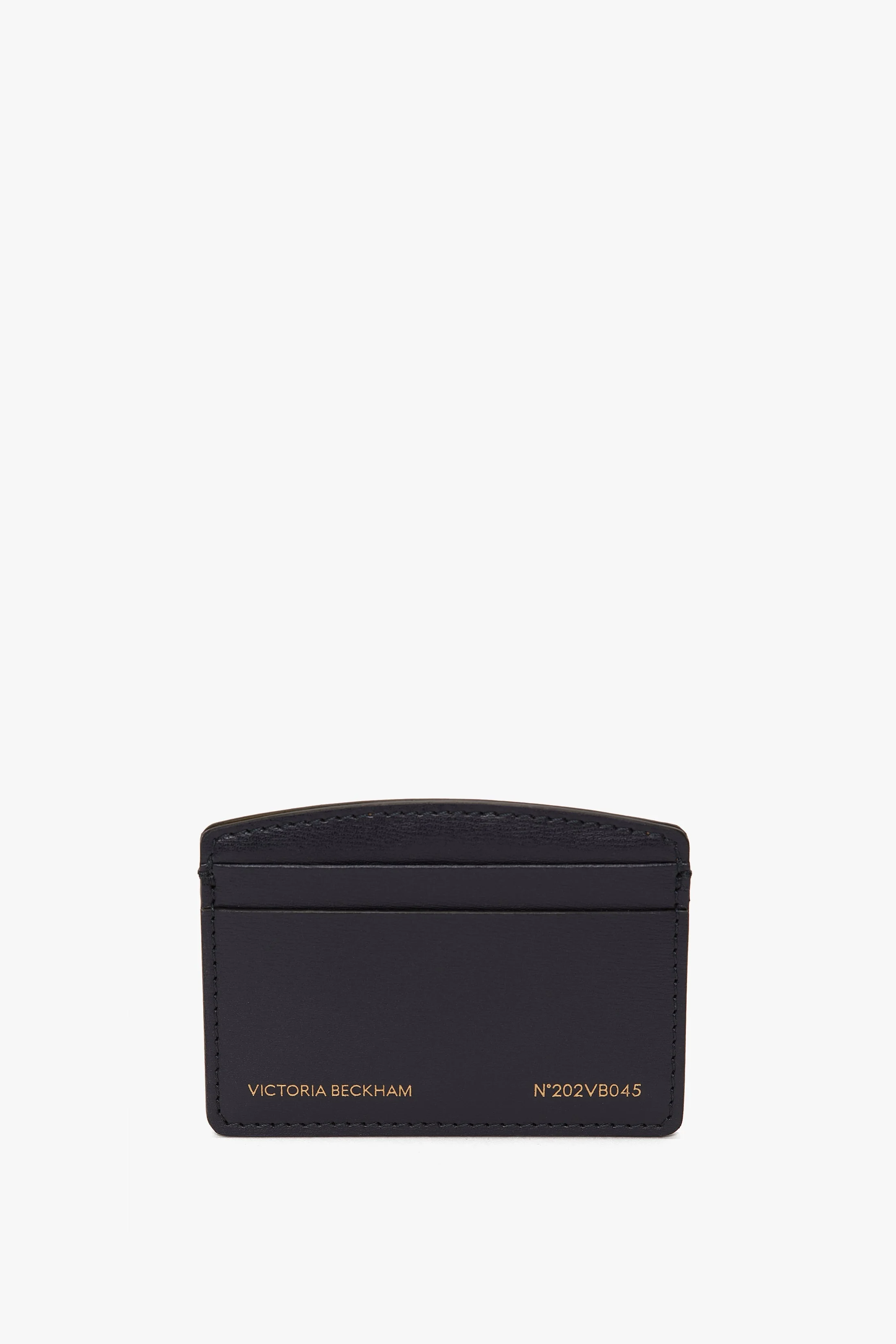 Victoria Card Holder In Navy Leather - 1