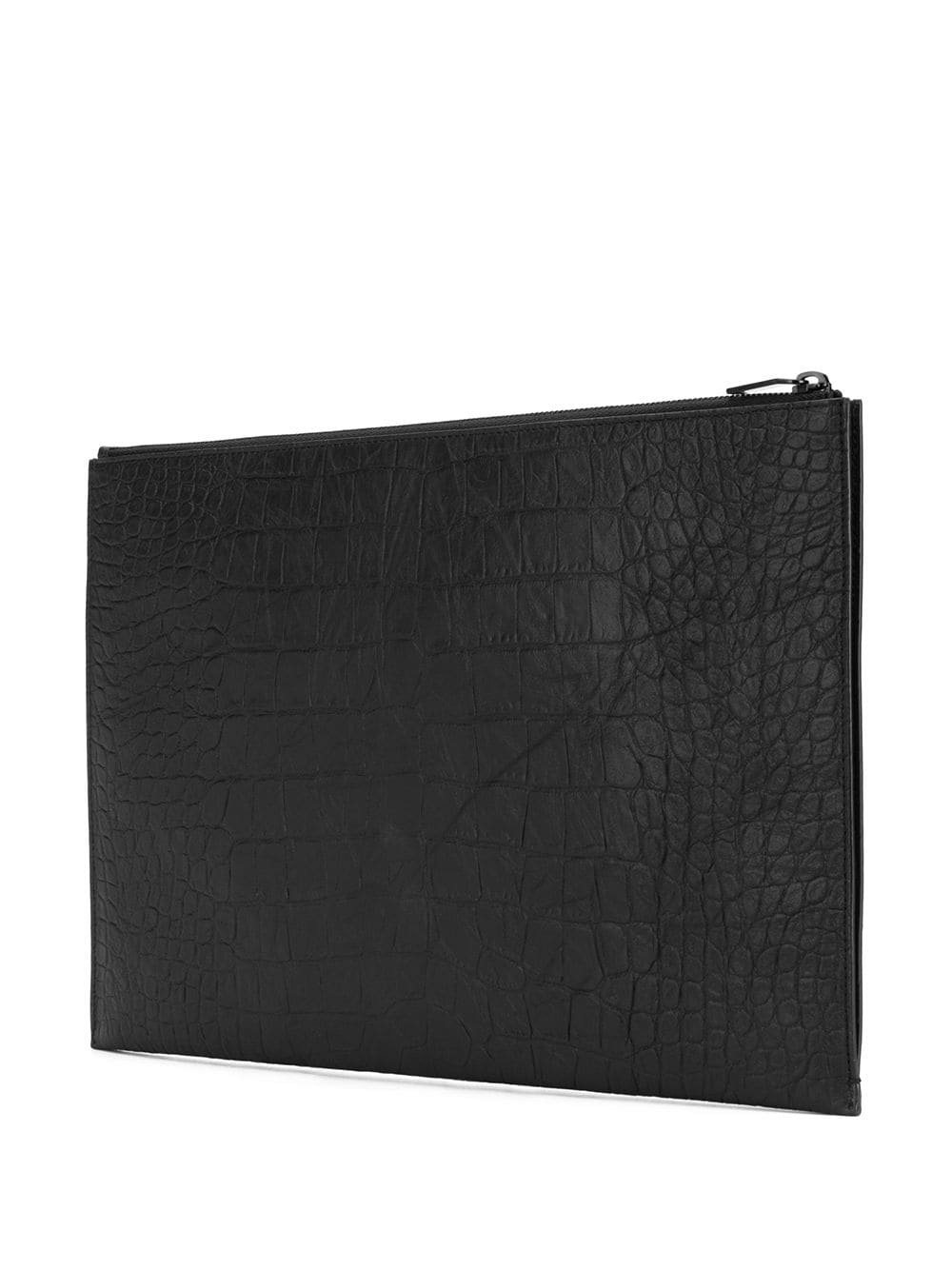 Monogram crocodile-effect pouch - 5