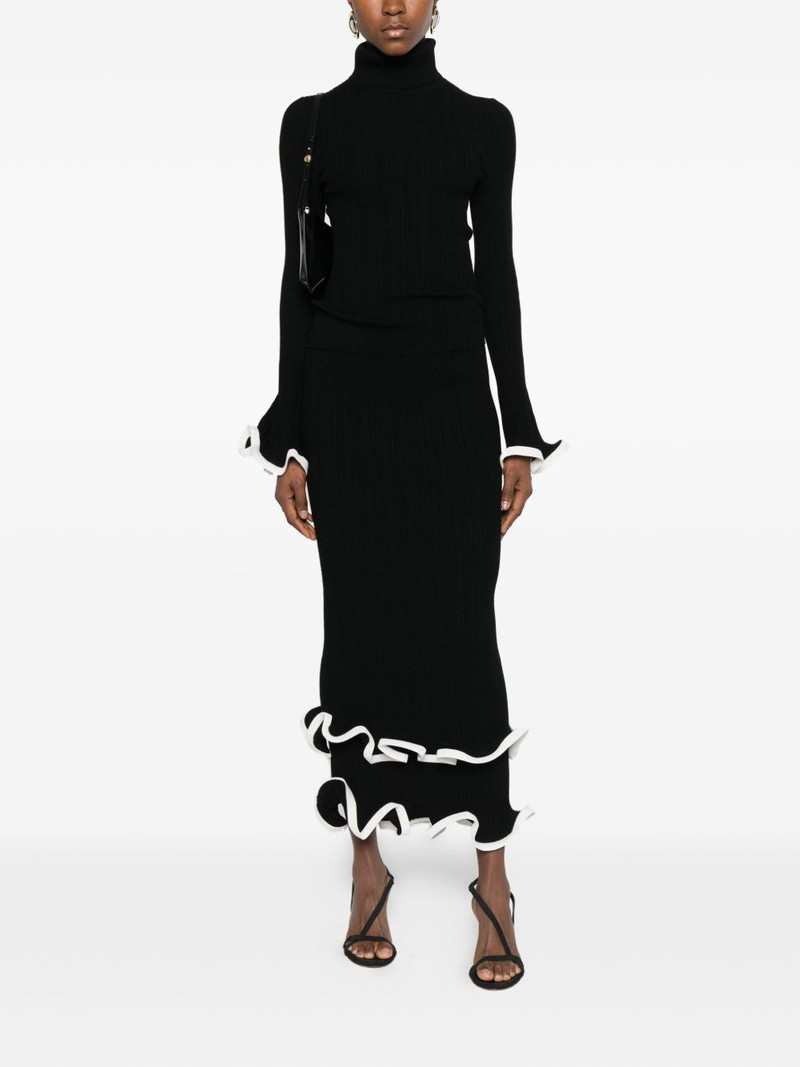 SIMKHAI ruffled midi skirt outlook