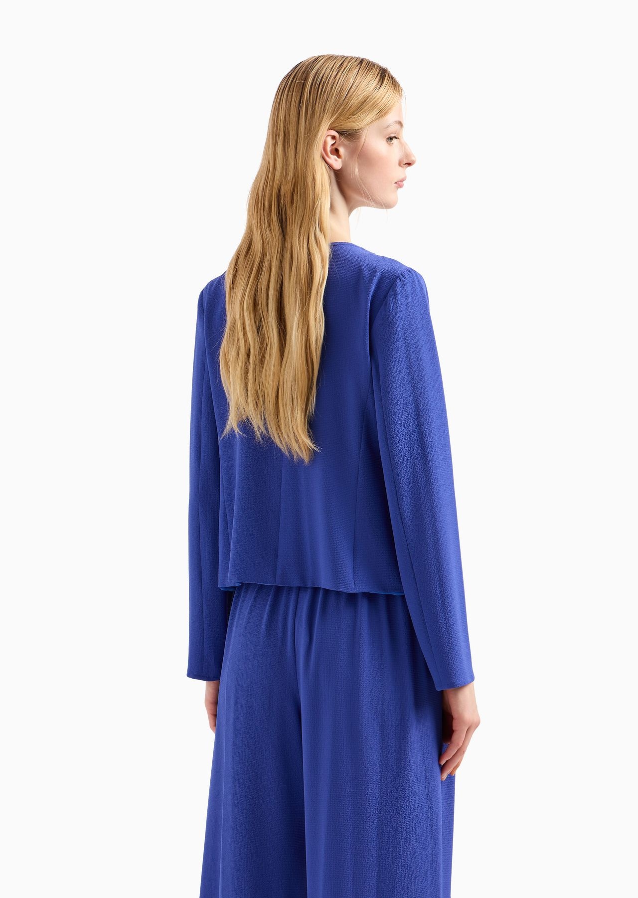Armure crêpe ruffle jacket with wrap closure - 3