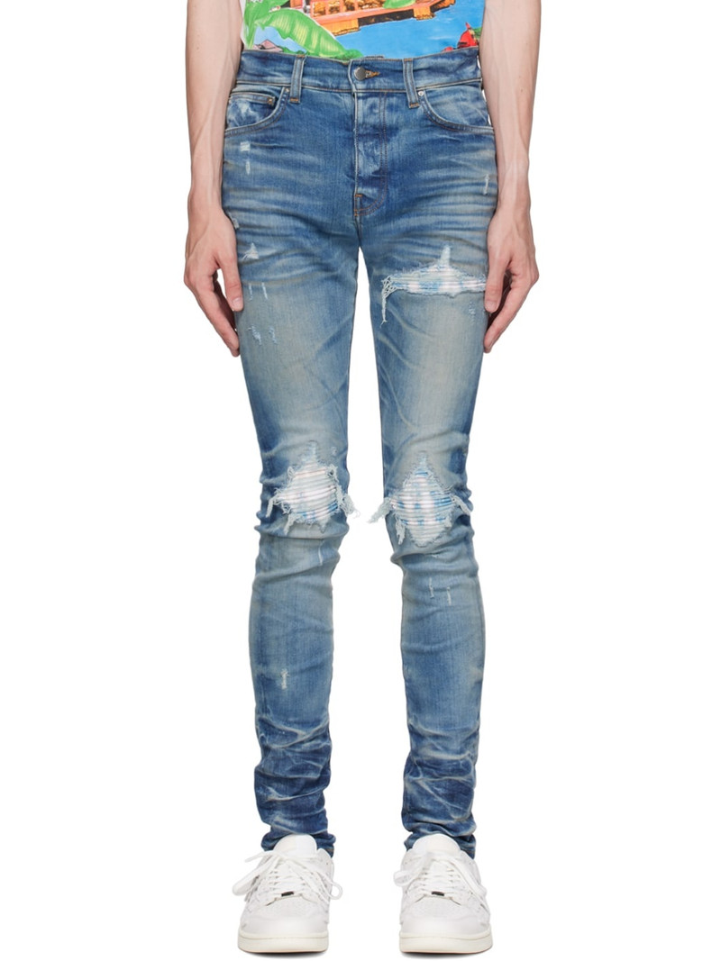 Indigo Distressed Jeans - 1