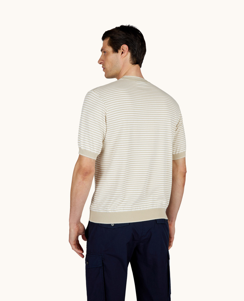 Paul & Shark CREW‑NECK SWEATER IN FRESCO COTTON WITH STRIPED PATTERN outlook