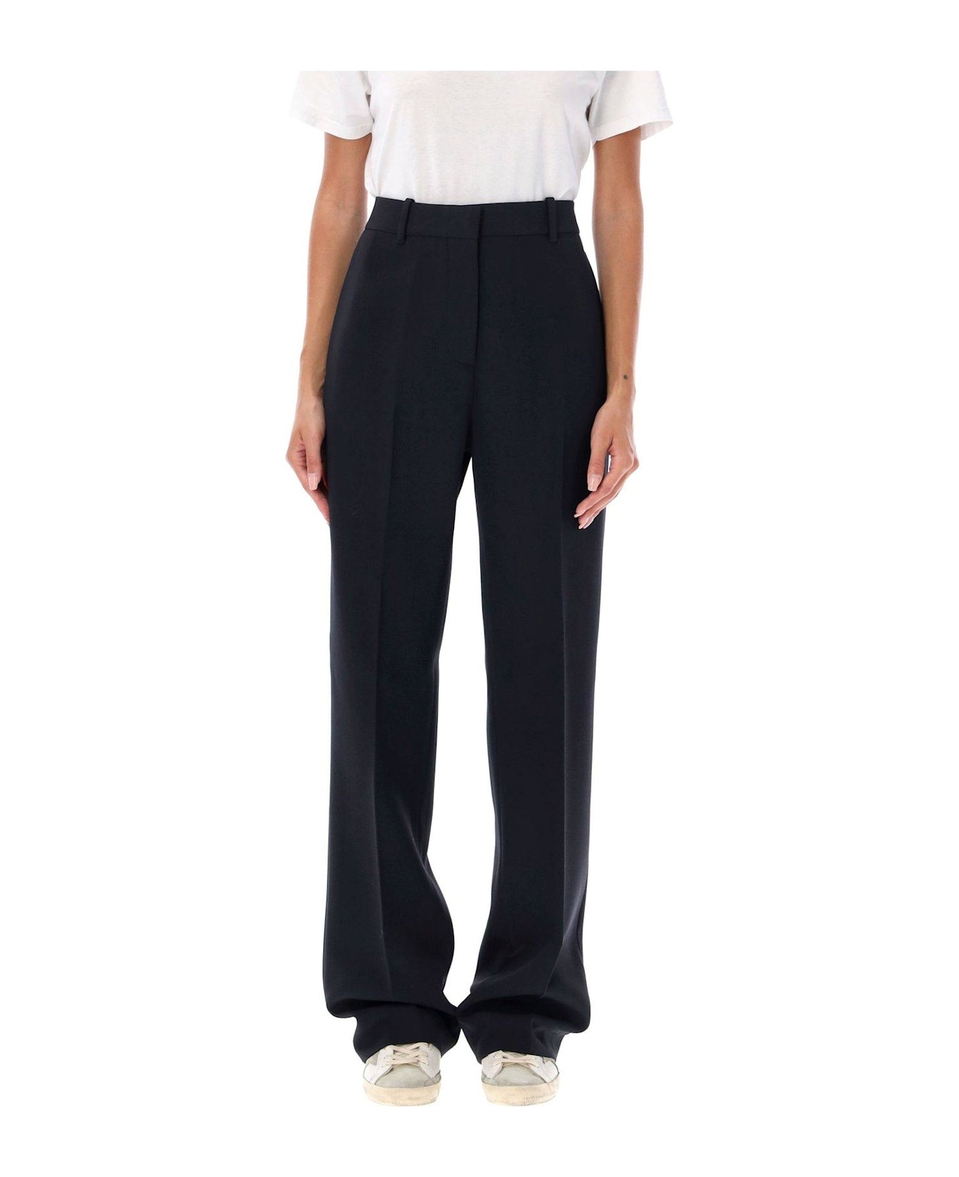 Straight-leg Pleat-detailed Pants - 1