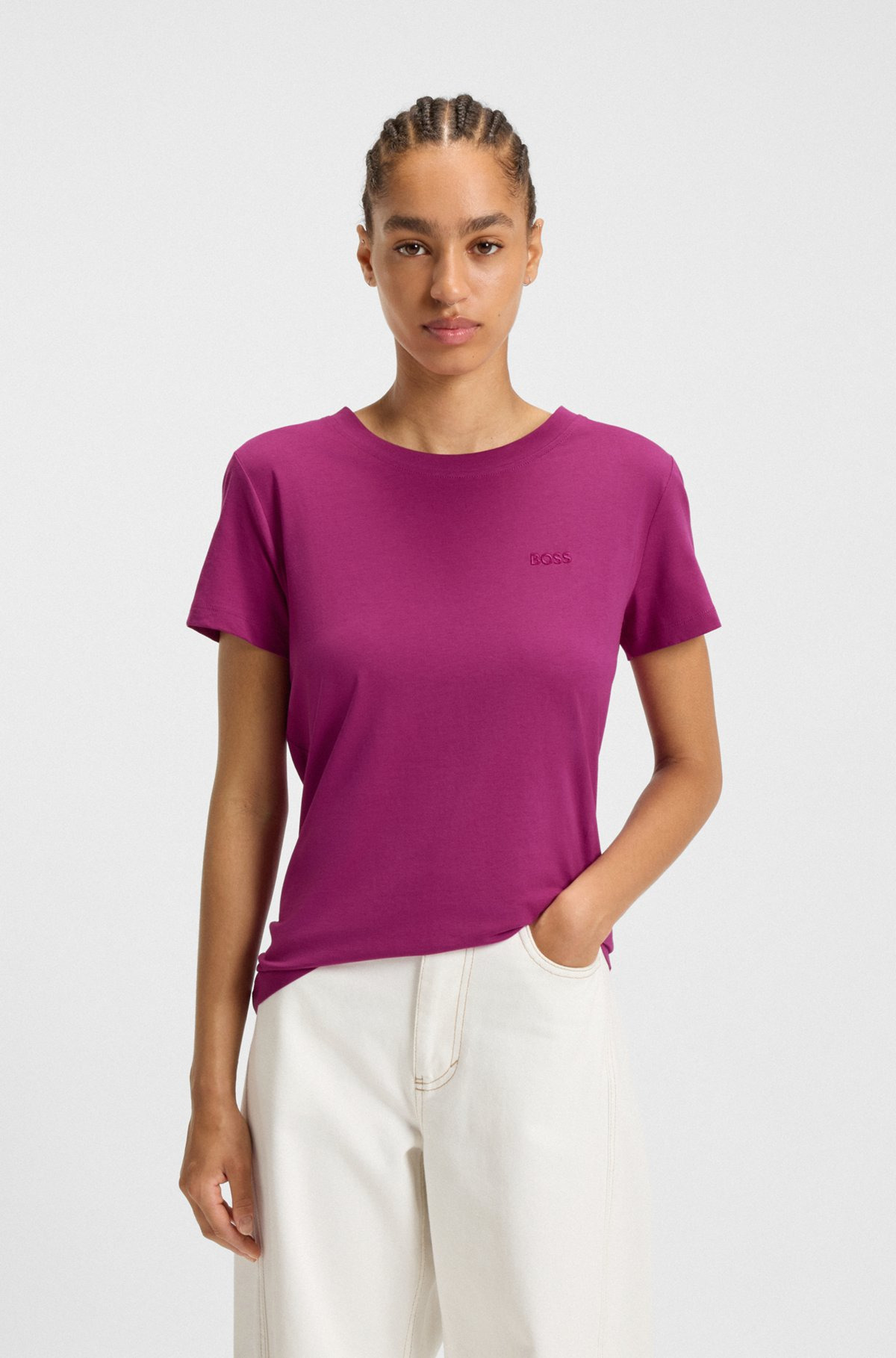 COTTON-JERSEY T-SHIRT WITH LOGO DETAIL - 2