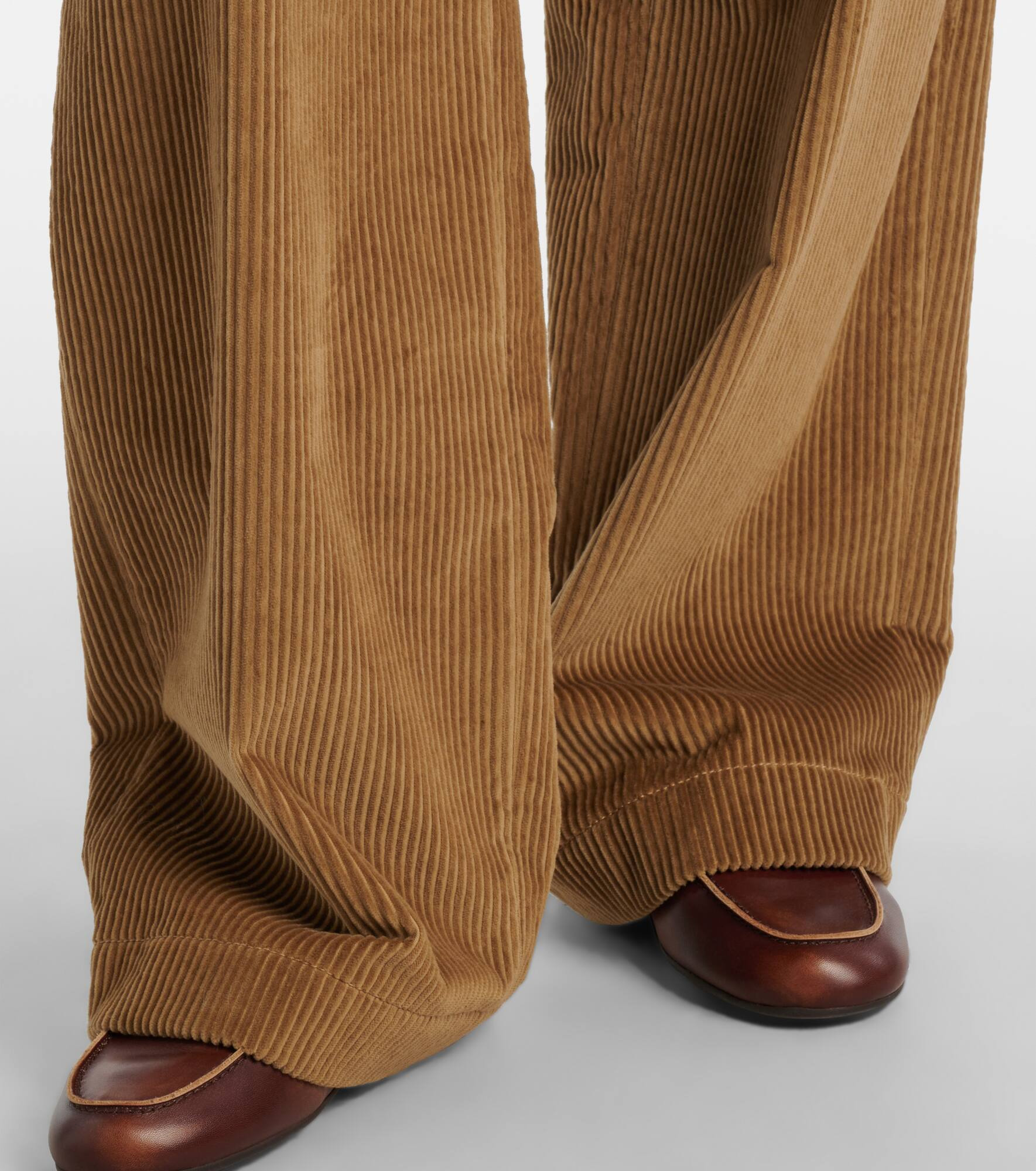 Cotton corduroy wide-leg pants - 5