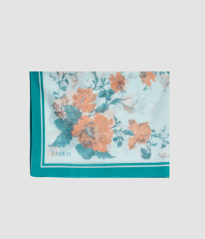FLORAL PRINT COTTON VOILE PAREO 1