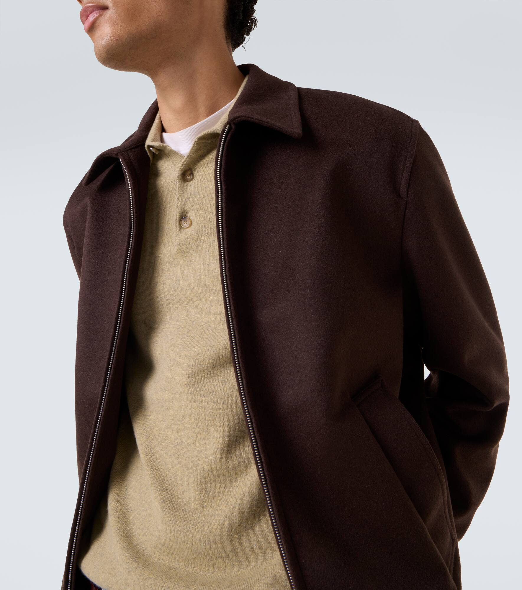 Cashmere and wool blouson - 5