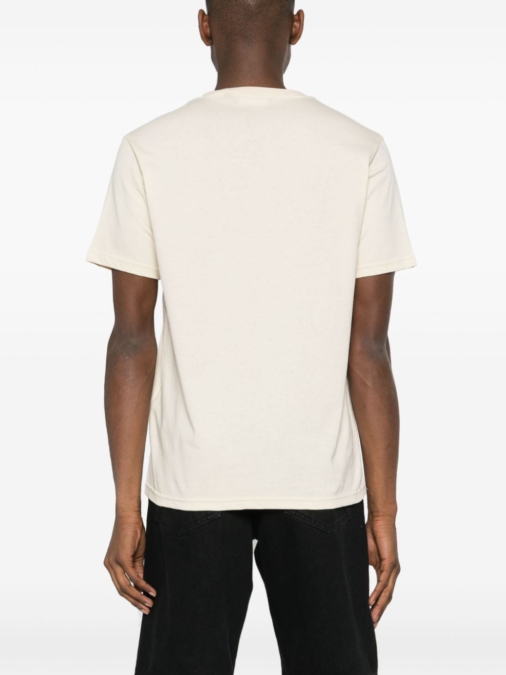 logo-embroidered cotton T-shirt - 4