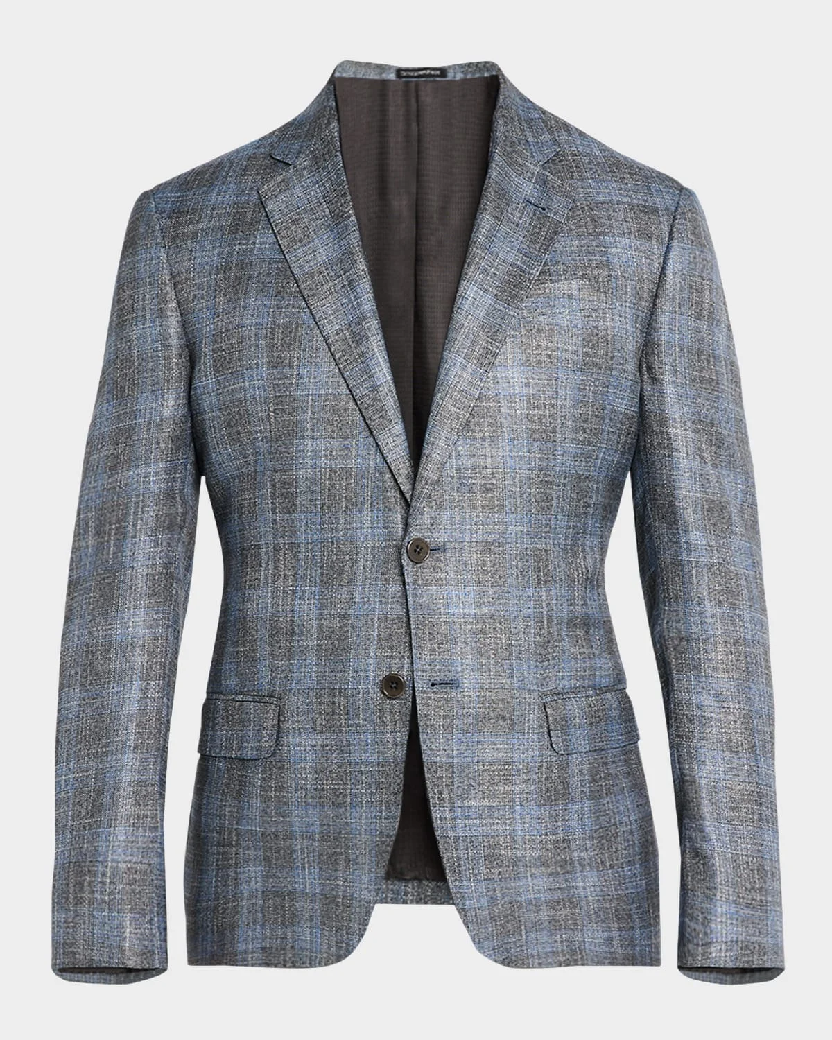 Men's Bamboo Textured Plaid Sport Coat - 1