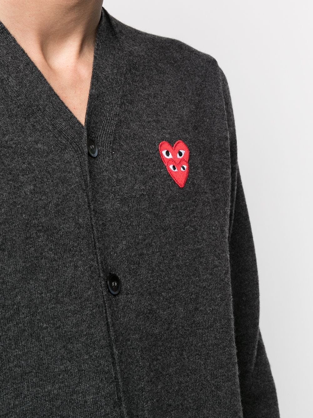 logo button-down cardigan - 9