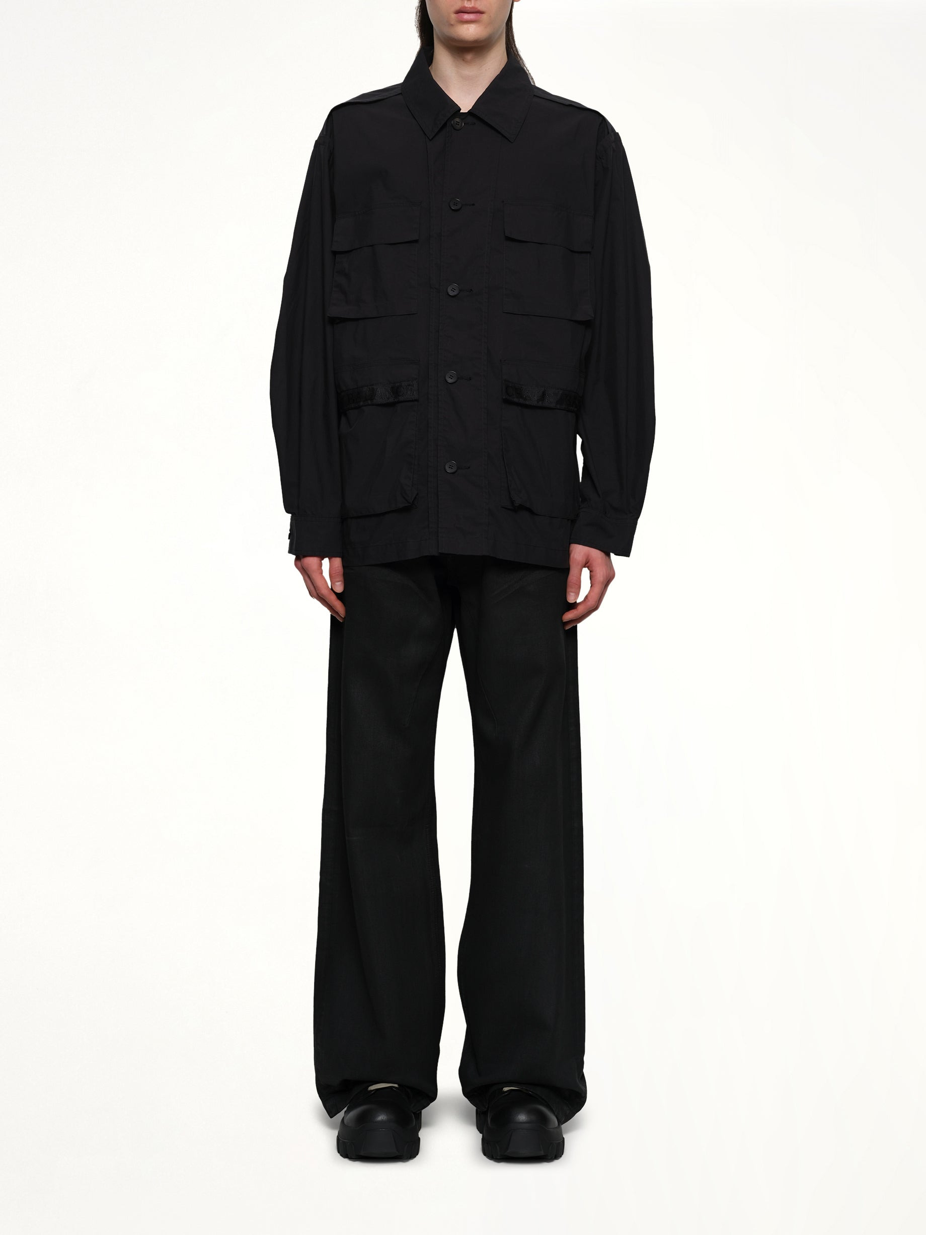 Pocket Shirt in Black - 7