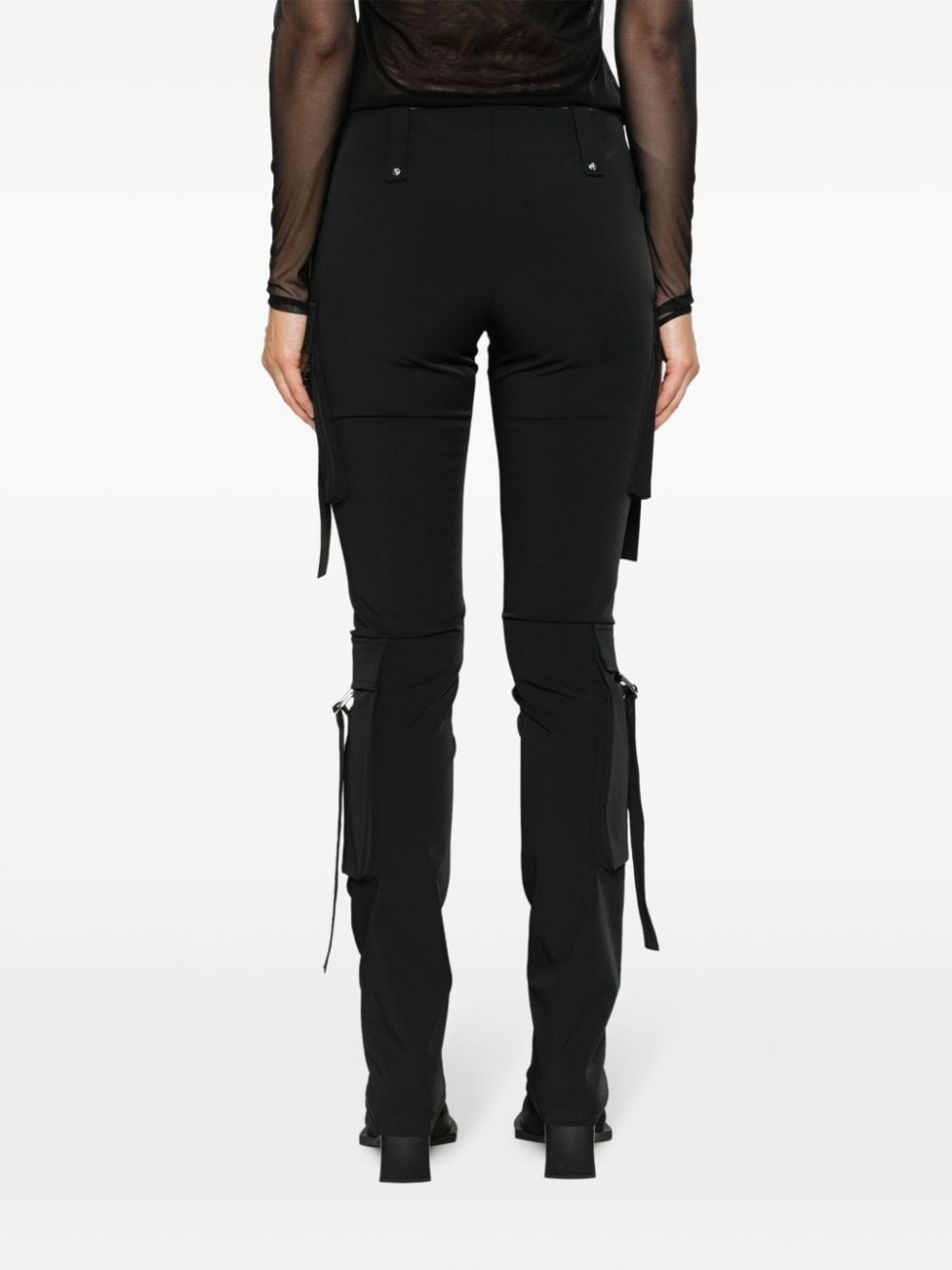 low-rise skinny cargo trousers - 4