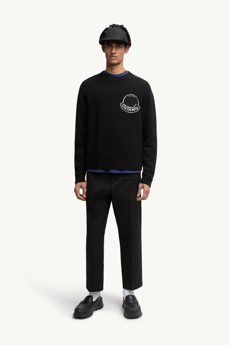 Moncler Embroidered Logo Wool Sweater outlook