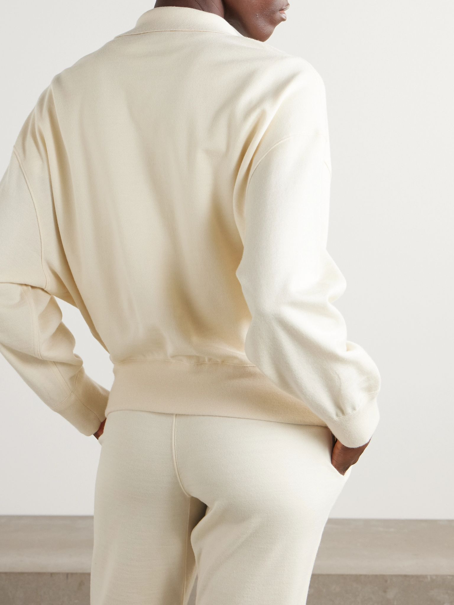Cocooning cashmere polo sweater Ivory - 3