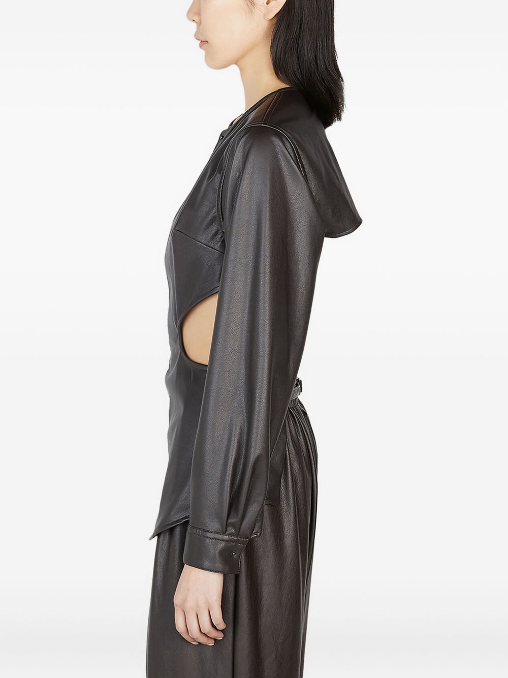 cut-out long-sleeve blouse - 3