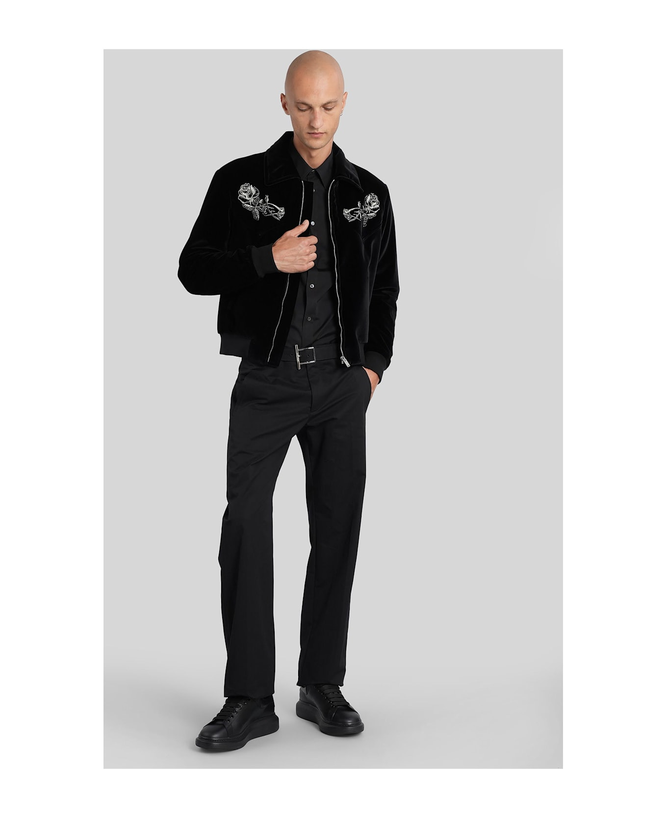 Casual Jacket In Black Cotton - 2