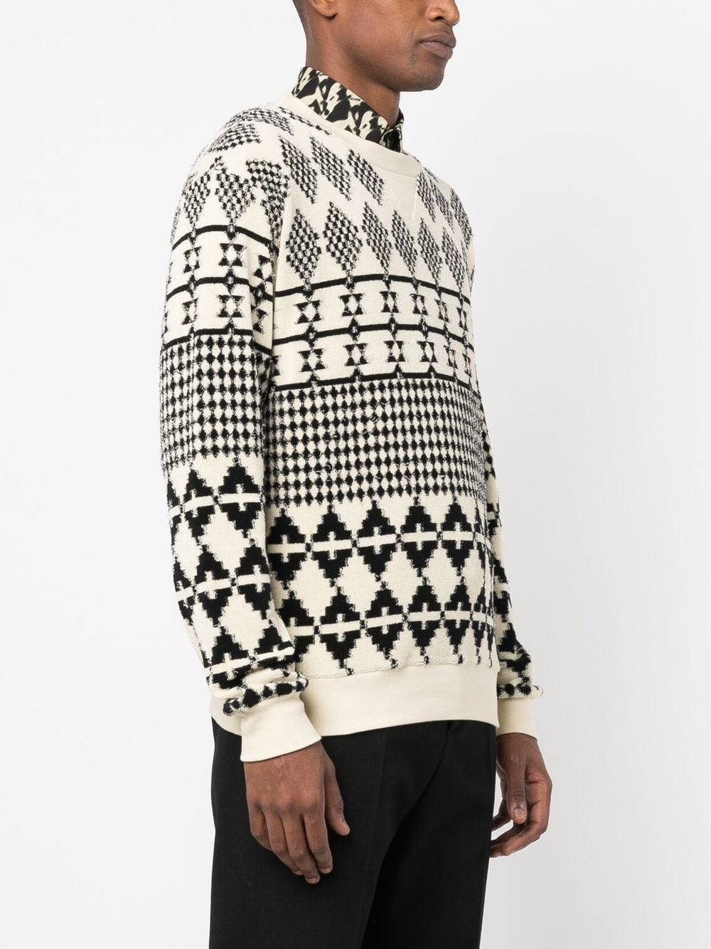 stripe-jacquard wool sweater - 3