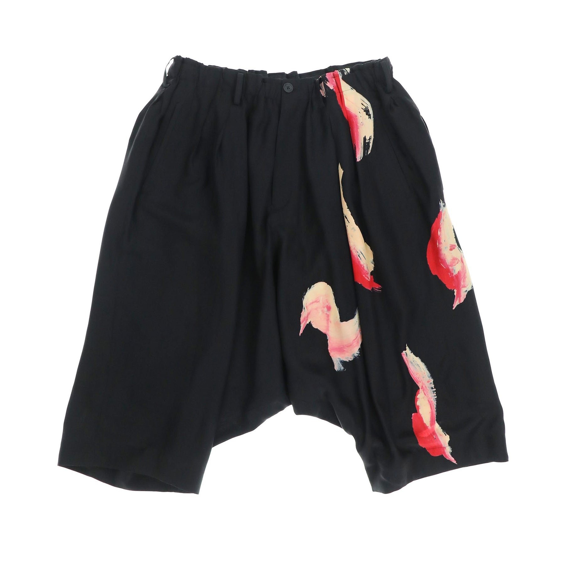 FLOWER PRINT SAROUEL PANTS  / BLK - 1