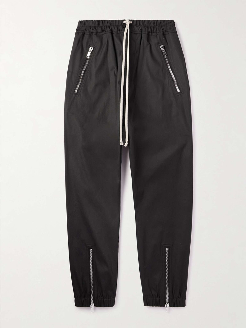 Tecuatl Slim-Fit Tapered Stretch-Cotton Poplin Drawstring Trousers 1