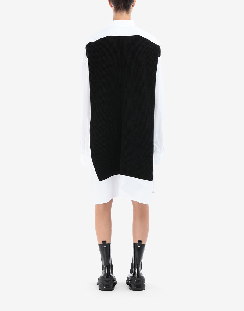 Spliced knit shirt-dress 4